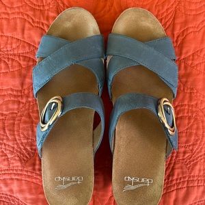 Dan ski Slides buckles Blue & Velcro